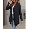 image:imageZeagoo Womens Cardigan Long Sleeve Lightweight Cardigan Draped Open Front Loose Casual 2026 Fashion ClothingBlack
