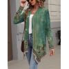 image:imageZeagoo Womens Cardigan Long Sleeve Lightweight Cardigan Draped Open Front Loose Casual 2026 Fashion ClothingFlower Greenmz839