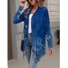 image:imageZeagoo Womens Cardigan Long Sleeve Lightweight Cardigan Draped Open Front Loose Casual 2026 Fashion ClothingFlower Navymz845