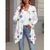 image:imageZeagoo Womens Cardigan Long Sleeve Lightweight Cardigan Draped Open Front Loose Casual 2026 Fashion ClothingFlower Whitebf290