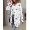 image:imageZeagoo Womens Cardigan Long Sleeve Lightweight Cardigan Draped Open Front Loose Casual 2026 Fashion ClothingFlower Whitebf290