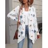image:imageZeagoo Womens Cardigan Long Sleeve Lightweight Cardigan Draped Open Front Loose Casual 2026 Fashion ClothingFlower Whitebf290