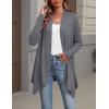 image:imageZeagoo Womens Cardigan Long Sleeve Lightweight Cardigan Draped Open Front Loose Casual 2026 Fashion ClothingGray