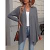 image:imageZeagoo Womens Cardigan Long Sleeve Lightweight Cardigan Draped Open Front Loose Casual 2026 Fashion ClothingGray