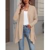 image:imageZeagoo Womens Cardigan Long Sleeve Lightweight Cardigan Draped Open Front Loose Casual 2026 Fashion ClothingKhaki