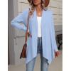 image:imageZeagoo Womens Cardigan Long Sleeve Lightweight Cardigan Draped Open Front Loose Casual 2026 Fashion ClothingLight Blue