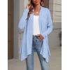 image:imageZeagoo Womens Cardigan Long Sleeve Lightweight Cardigan Draped Open Front Loose Casual 2026 Fashion ClothingLight Blue