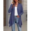 image:imageZeagoo Womens Cardigan Long Sleeve Lightweight Cardigan Draped Open Front Loose Casual 2026 Fashion ClothingNavy Blue