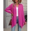 image:imageZeagoo Womens Cardigan Long Sleeve Lightweight Cardigan Draped Open Front Loose Casual 2026 Fashion ClothingRose Red