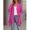 image:imageZeagoo Womens Cardigan Long Sleeve Lightweight Cardigan Draped Open Front Loose Casual 2026 Fashion ClothingRose Red
