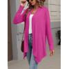 image:imageZeagoo Womens Cardigan Long Sleeve Lightweight Cardigan Draped Open Front Loose Casual 2026 Fashion ClothingRose Red