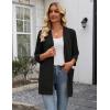 image:imageZeagoo Womens Casual Lightweight Cardigan 34 Sleeve Open Front Loose Thin Cardigans with PocketsAblack