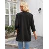 image:imageZeagoo Womens Casual Lightweight Cardigan 34 Sleeve Open Front Loose Thin Cardigans with PocketsAblack