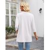 image:imageZeagoo Womens Casual Lightweight Cardigan 34 Sleeve Open Front Loose Thin Cardigans with PocketsAwhite