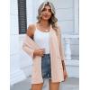 image:imageZeagoo Womens Casual Lightweight Cardigan 34 Sleeve Open Front Loose Thin Cardigans with PocketsChampagne