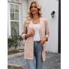 image:imageZeagoo Womens Casual Lightweight Cardigan 34 Sleeve Open Front Loose Thin Cardigans with PocketsKhaki