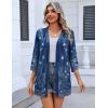 image:imageZeagoo Womens Casual Lightweight Cardigan 34 Sleeve Open Front Loose Thin Cardigans with PocketsMz845
