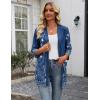 image:imageZeagoo Womens Casual Lightweight Cardigan 34 Sleeve Open Front Loose Thin Cardigans with PocketsMz845