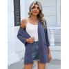 image:imageZeagoo Womens Casual Lightweight Cardigan 34 Sleeve Open Front Loose Thin Cardigans with PocketsNavy Blue
