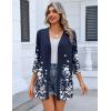 image:imageZeagoo Womens Casual Lightweight Cardigan 34 Sleeve Open Front Loose Thin Cardigans with PocketsSf103