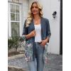 image:imageZeagoo Womens Casual Lightweight Cardigan 34 Sleeve Open Front Loose Thin Cardigans with PocketsWf71