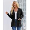 image:imageZeagoo Womens Lightweight Cardigan Open Front Long Sleeve Casual Loose Thin Cardigans with Pockets 2026Ablack