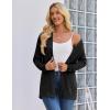 image:imageZeagoo Womens Lightweight Cardigan Open Front Long Sleeve Casual Loose Thin Cardigans with Pockets 2026Ablack