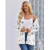 image:imageZeagoo Womens Lightweight Cardigan Open Front Long Sleeve Casual Loose Thin Cardigans with Pockets 2026Aflower Blue