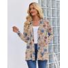 image:imageZeagoo Womens Lightweight Cardigan Open Front Long Sleeve Casual Loose Thin Cardigans with Pockets 2026Aflower Khaki
