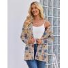 image:imageZeagoo Womens Lightweight Cardigan Open Front Long Sleeve Casual Loose Thin Cardigans with Pockets 2026Aflower Khaki
