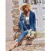 image:imageZeagoo Womens Lightweight Cardigan Open Front Long Sleeve Casual Loose Thin Cardigans with Pockets 2026Aflower Navy