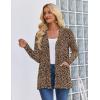 image:imageZeagoo Womens Lightweight Cardigan Open Front Long Sleeve Casual Loose Thin Cardigans with Pockets 2026Aleopard Print