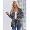 image:imageZeagoo Womens Lightweight Cardigan Open Front Long Sleeve Casual Loose Thin Cardigans with Pockets 2026Anavy Floral 869