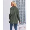 image:imageZeagoo Womens Lightweight Cardigan Open Front Long Sleeve Casual Loose Thin Cardigans with Pockets 2026Army Green