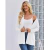 image:imageZeagoo Womens Lightweight Cardigan Open Front Long Sleeve Casual Loose Thin Cardigans with Pockets 2026Awhite