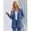 image:imageZeagoo Womens Lightweight Cardigan Open Front Long Sleeve Casual Loose Thin Cardigans with Pockets 2026Blue