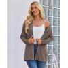 image:imageZeagoo Womens Lightweight Cardigan Open Front Long Sleeve Casual Loose Thin Cardigans with Pockets 2026Brown