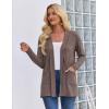 image:imageZeagoo Womens Lightweight Cardigan Open Front Long Sleeve Casual Loose Thin Cardigans with Pockets 2026Brown