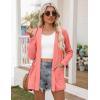 image:imageZeagoo Womens Lightweight Cardigan Open Front Long Sleeve Casual Loose Thin Cardigans with Pockets 2026Coral