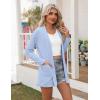 image:imageZeagoo Womens Lightweight Cardigan Open Front Long Sleeve Casual Loose Thin Cardigans with Pockets 2026Light Blue