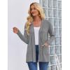 image:imageZeagoo Womens Lightweight Cardigan Open Front Long Sleeve Casual Loose Thin Cardigans with Pockets 2026Light Grey