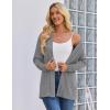 image:imageZeagoo Womens Lightweight Cardigan Open Front Long Sleeve Casual Loose Thin Cardigans with Pockets 2026Light Grey