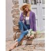 image:imageZeagoo Womens Lightweight Cardigan Open Front Long Sleeve Casual Loose Thin Cardigans with Pockets 2026Purple
