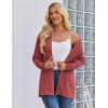 image:imageZeagoo Womens Lightweight Cardigan Open Front Long Sleeve Casual Loose Thin Cardigans with Pockets 2026Red