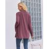 image:imageZeagoo Womens Lightweight Cardigan Open Front Long Sleeve Casual Loose Thin Cardigans with Pockets 2026Wine Red