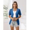 image:imageZeagoo Womens Short Sleeve Summer Cardigan VNeck Button up Lightweight Hollow Out Sweater Cardigans ShrugRoyal Blue