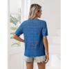 image:imageZeagoo Womens Short Sleeve Summer Cardigan VNeck Button up Lightweight Hollow Out Sweater Cardigans ShrugRoyal Blue