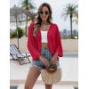 image:imageZeagoo Womens Summer Crochet Cardigan Sweaters Lightweight Open Front 34 Sleeve Batwing Kimono Boho Knit Cover Ups 2026Wine Red