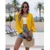 image:imageZeagoo Womens Summer Crochet Cardigan Sweaters Lightweight Open Front 34 Sleeve Batwing Kimono Boho Knit Cover Ups 2026Yellow