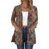 image:imageZeagoo Womens Casual Lightweight Cardigan 34 Sleeve Open Front Loose Thin Cardigans with PocketsAmz721